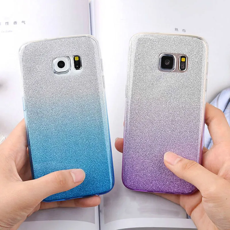 Мягкий ТПУ чехол с градиентом для Samsung Galaxy S8 S9 Plus S6 S7 Edge силиконовый A3 A5 A7 J3 J5 J7 2016 2017