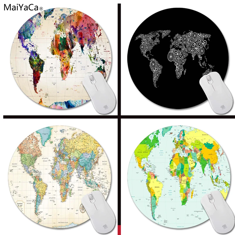 

MaiYaCa Map New Small Size Round Mouse Pad Non-Skid Rubber Pad