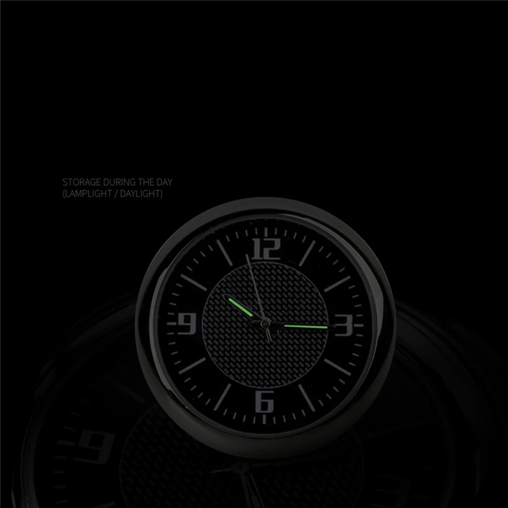 Световой Кварцевые часы автомобилей для салона автомобиля Установите внутреннее комплект Декор украшения простой и стильный автомобиль