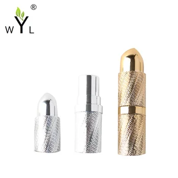 

50pcs/lot Empty 12.1 silver gold color lipstick tube Cosmetic Containers Make up Diy bullet style lipstick design