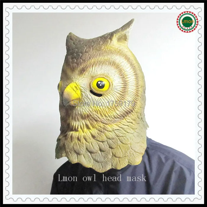 Hot sale Free shipping Halloween Animal Mask Latex Owl Mask Adult One