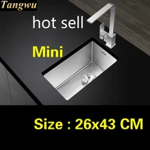 Квартира мини кухня ручная раковина одинарная мойка vogue прочный 304 нержавеющая сталь мини Горячая 26x43 см