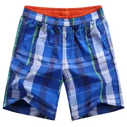 Бесплатная доставка мужские летние пляжные штаны хлопковые быстросохнущие Клетчатые Шорты повседневные шорты пляжные шорты