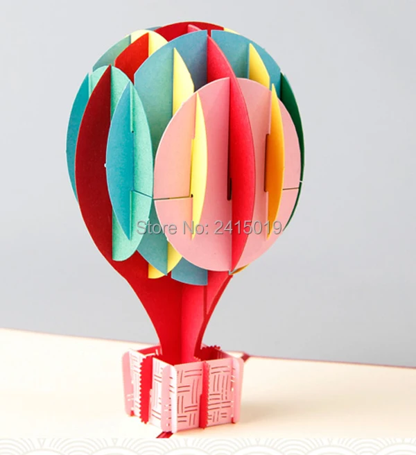  Free shipping 5pc/lot 13x15cm handmade exquisite 3D fold up greeting invitation card kids children  - 32727829392