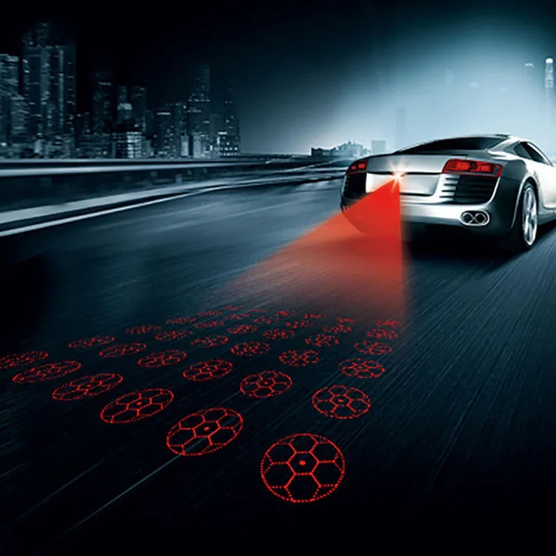 Car Anti-collision Laser Fog Light Auto Anti-fog Parking Stop Braking Signal Indicators Motorcycle LED Warning Light Car-Styling Car Anti-collision Laser Fog Light Auto Anti-fog Parking Stop Braking Signal Indicators Motorcycle LED Warning Light Car-Styling