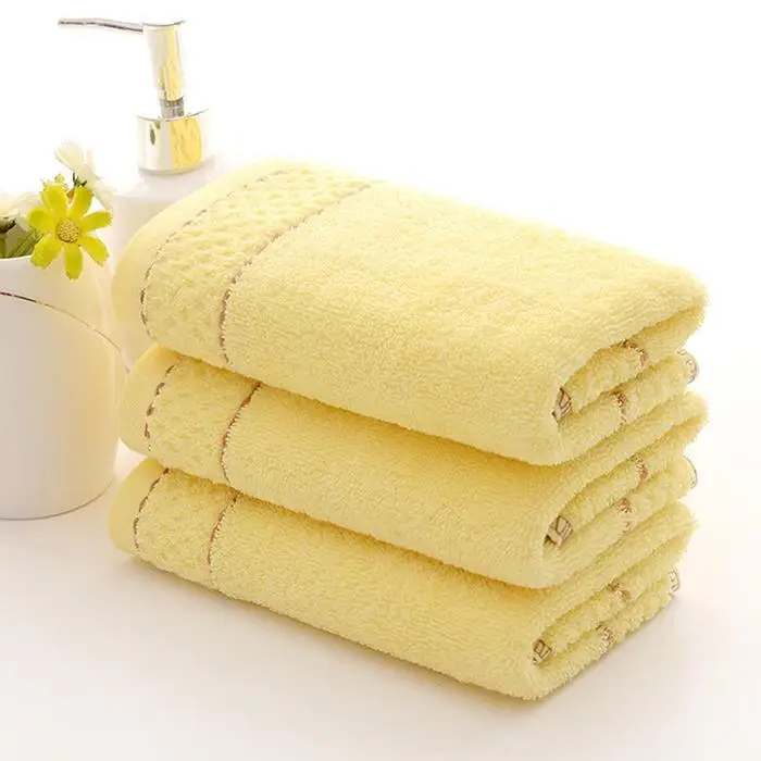 Удобное хлопковое мягкое супер впитывающее плотное полотенце для мытья желтого, синего цвета