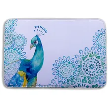 Новые 40x60 см Павлин птица коврик для ванной нескользящие коврики Высокое качество коралловые бархат пены памяти ковер коврик для ванной комнаты для Ванная комната Кухня