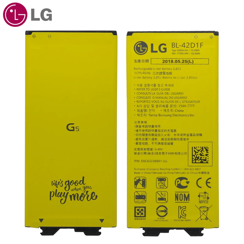 LG BL-42D1F аккумулятор для телефона LG G5 VS987 US992 H820 H850 H868 H860 сменные батареи емкостью 2700 мАч+ Бесплатные инструменты