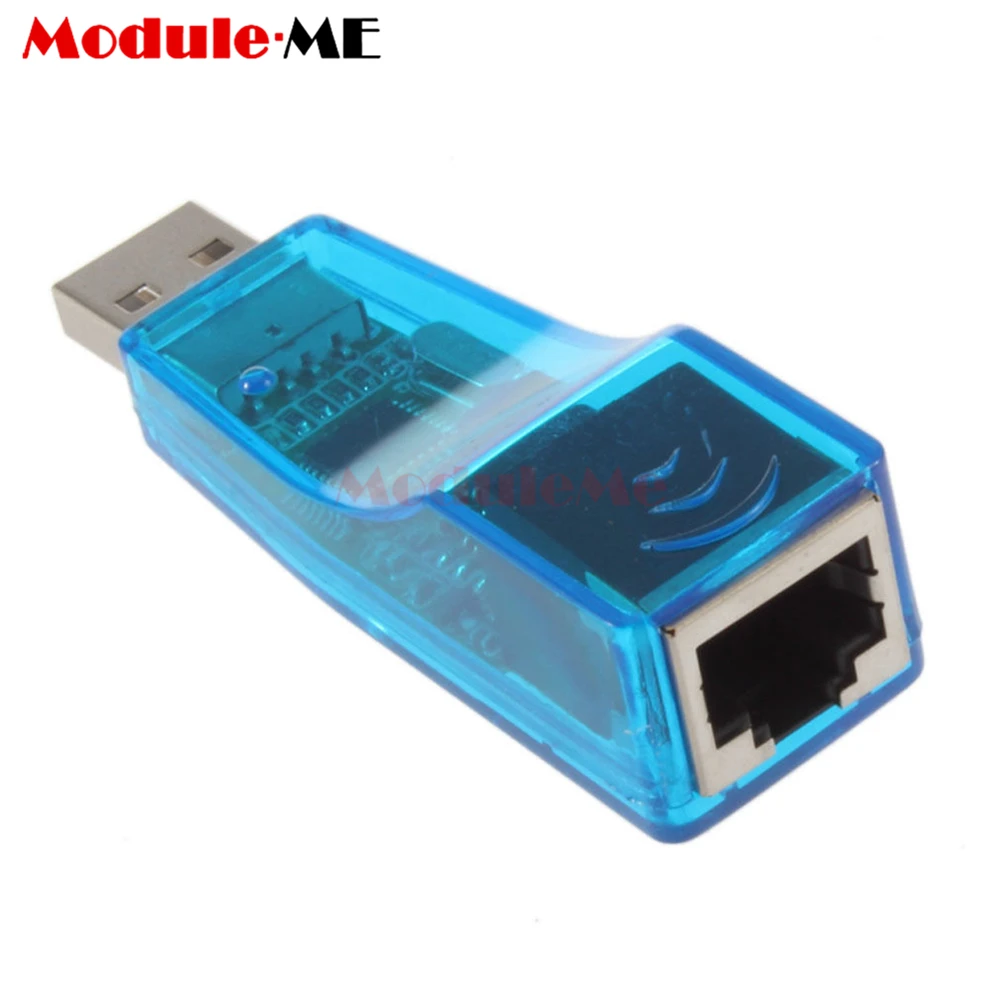 

USB 2.0 To LAN RJ45 Ethernet 10/100Mbps Network Card Adapter For Win7 For Win8 For Android Tablet PC Blue