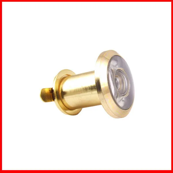 Gold Tone 180 Degree Angle Door Scope Viewer Peephole w Coverscope