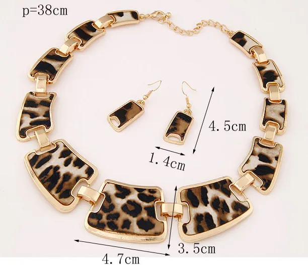 Jewelry Sets Jewelry Set Women Earrings Chain Necklace Statement Jewelry Sets Fashion Popular Elegant Punk Geometric Leopard Link Chain Necklace Earring Sets Fashion Women Accessories