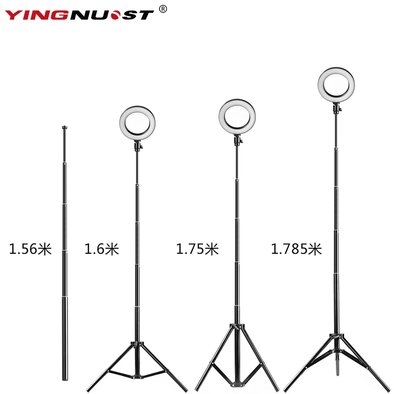 Кольцевой светильник для студийной фотосъемки с регулируемой яркостью 3200-5600K " 16 см светодиодный светильник-лампа для телефона с 150 см штативом, селфи-палкой и usb-разъемом