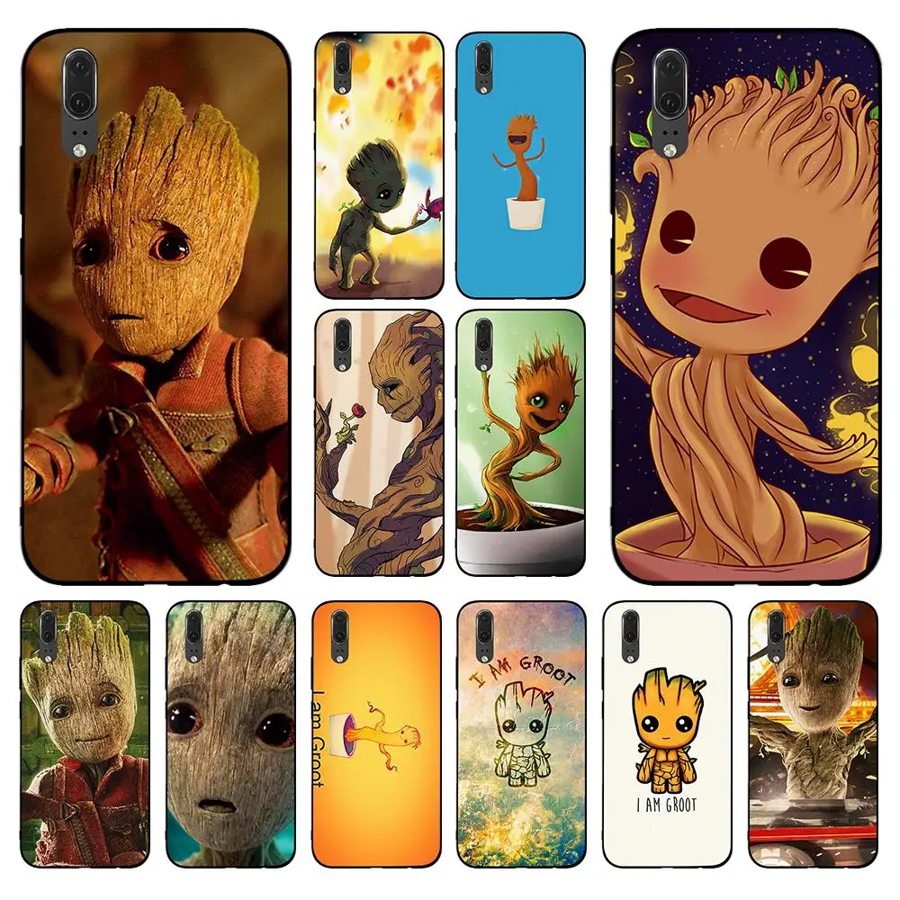 

Marvel comics groot Soft Case for Huawei Y6 Y7 Y9 Prime 2017 2018 2019 Nova 2i 3 4 3i Lite Mate 10 20 Pro Lite