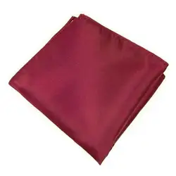 Для мужчин; Карманный платок Однотонные Свадебная вечеринка квадрат Hankerchief (темно-красный)