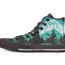 FMA edard дизайнерская дышащая Повседневная Высокая обувь на шнуровке холщовая обувь кеды