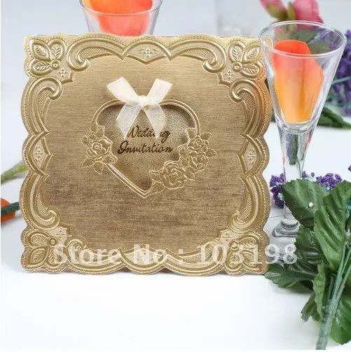 100pcs/lot free shipping wholesale elegant wedding invitation cards on Alibaba