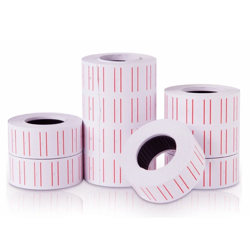 

5 Roll Wholesale Adhesive Price Labels Paper Tag Price Label Sticker Single Row for Price Labeller 21mmX12mm