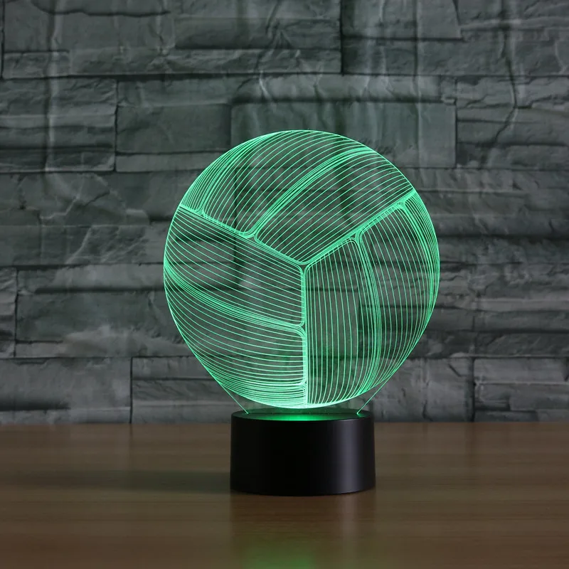  Sport Series 3D Lamp Golf 7 Colors Changing Night Light USB Light Table Desk Bedroom Bedside Lamp A