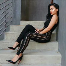 Высокое качество Черный Хаки без рукавов ткачество облегающее фигуру платье комбинезон; полная длина Вечеринка комбинезон женский боди B-10