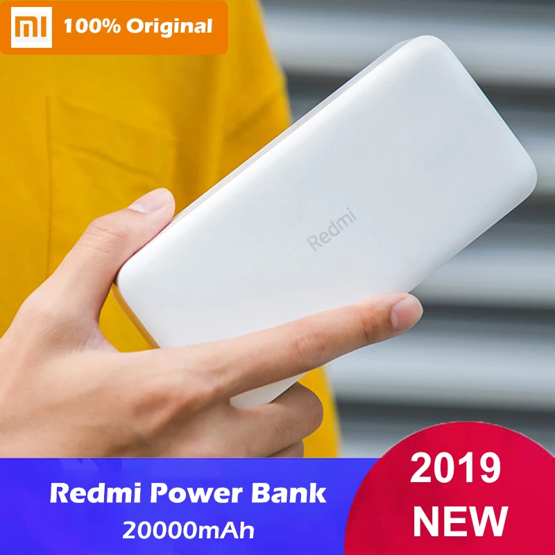 

2019 Newest Original Xiaomi Redmi Power Bank 20000mAh Quick Charge for iPhone Mi Redmi 18W Fast Charging Powerbank