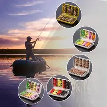 32 шт./упак. красочные высокоуглеродистой Сталь имитация Fly Крючки Рыбная Ловля Мух набор ручной работы Fly Блесен с Водонепроницаемый Fly Box