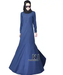 Мода 2015 абайя мусульманская Девушка длинное платье Турецкий женская одежда паранджу хлопок халат большие размеры Дубай арабские djellaba KJ150906