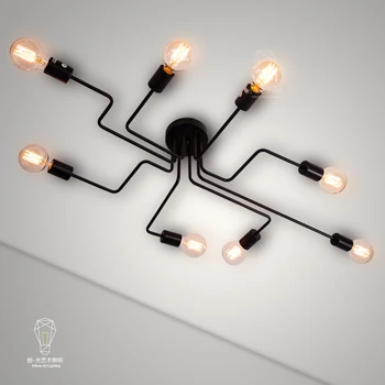 

Industrial Hanging Spider ceiling Lamp Modern Lighting, Adjustable Loft Light for Living Room Shop