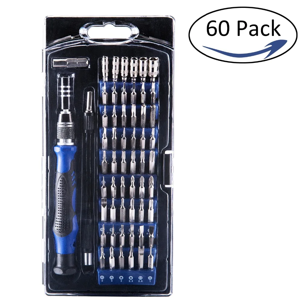 

KALAIDUN 60 in 1 Precision Screwdriver set Repair Tool Kit Magnetic Screwdriver hand tools Flexible Shaft for iPhone Tablet PC