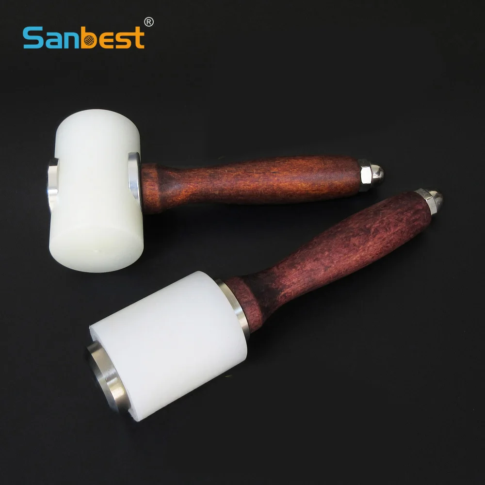 Sanbest Leather Carving Craft Hammer Tool Kit Cowhide Punch Cutting Sewing DIY 350/320g Hammers Tools AT00003 1