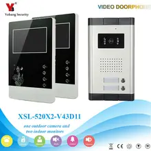 YobangSecurity Wired 4 3 Inch Monitor Video Door Bell Phone Intercom Home Gate Entry Security Kit