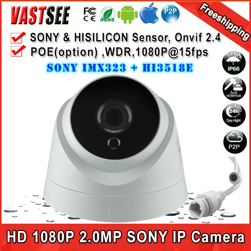 

Mini IP Camera 1080P 2.0MP SONY imx323 indoor Plastic IR Dome onvif2.4 Night Vision video surveillance cameras de seguranca