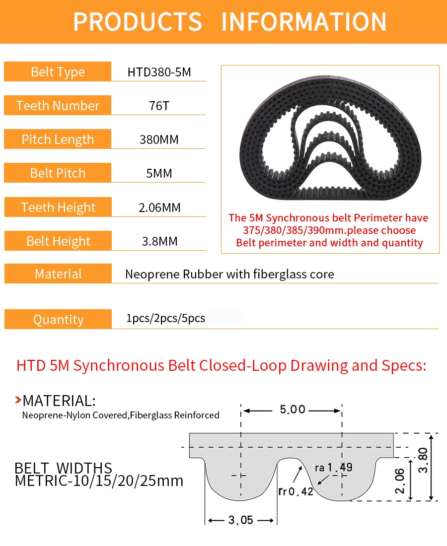 Дуги HTD 5 м ремня C = 375/380/385/390 width10/15/20/25 мм зубов 75 76 77 78 HTD5M синхронный Belt375-5M 380-5M 385-5 м 390-5 м