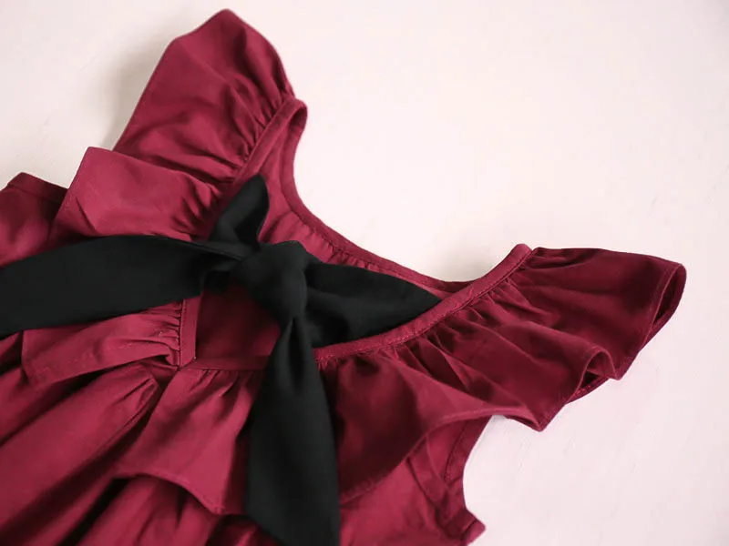 Hurave Summer 2017 New Casual Style Fashion Fly Sleeve Girls Bow Dress Girl Clothing For Children Cute Dresses HTB1guWBQFXXXXXlXFXXq6xXFXXXl - Hurave Summer 2017 New Casual Style Fashion Fly Sleeve Girls Bow Dress Girl Clothing For Children Cute Dresses