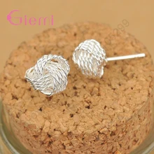 Новое поступление, уникальные серьги-гвоздики из чистого серебра 925 пробы для девушек, Женские Простые рождественские вечерние ювелирные изделия