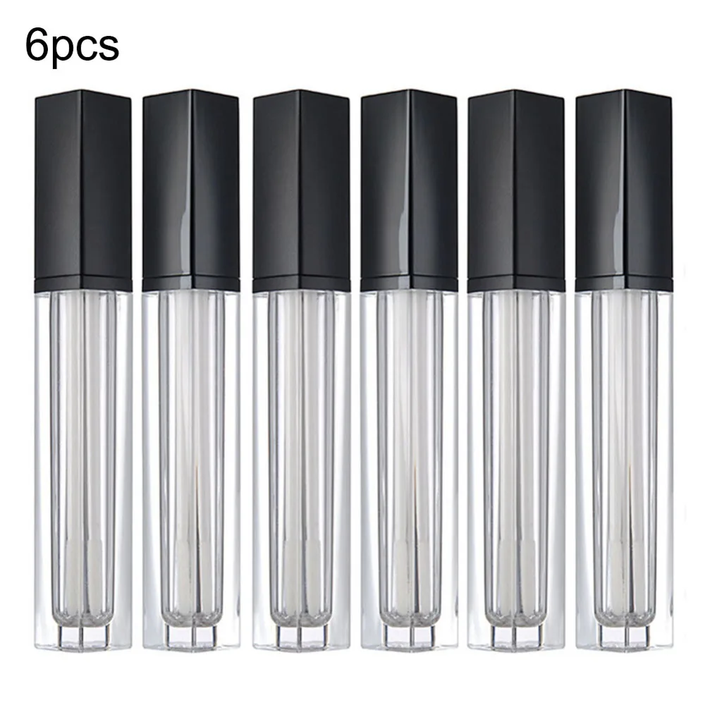 

6pcs DIY Lip Gloss Box Containers Reusable Empty Lipgloss Balm Tube Bottles