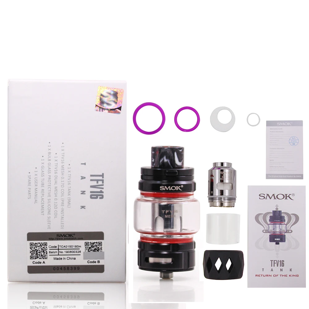 Новинка! Оригинальный бак SMOK TFV16 9 мл электронная сигарета вейп атомайзер 510 нитей