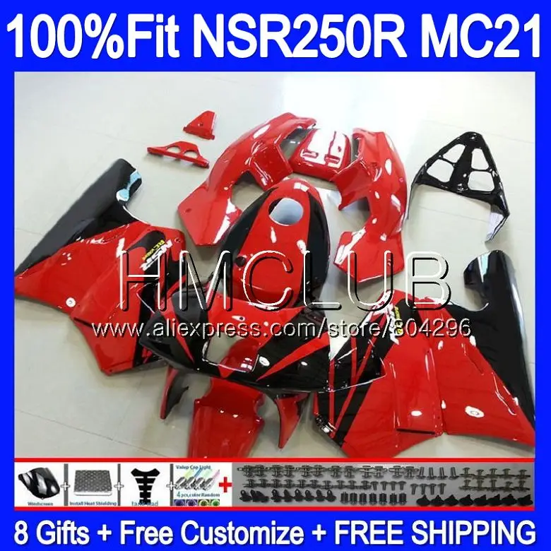

Injection Factory red For HONDA NSR 250 R MC21 PGM3 NSR250R 90 91 92 93 94HM.21 NSR250 R NSR250RR 1990 1991 1992 1993 Fairings