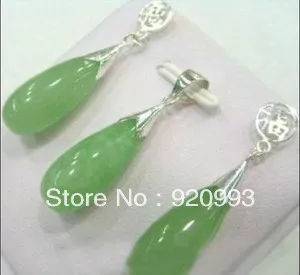 

free P&P*******NX45 Natural Jade Silver Fortune Pendant Earrings & Necklace