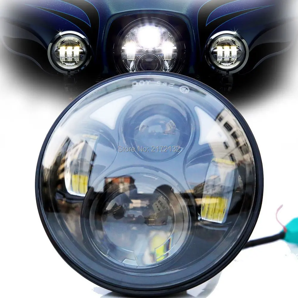

40W LED lamp 5.75 inch projector High / Low LED Front Driving headlights with DRL signal lamp for Harley Motorcycle
