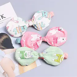 Корейский Сладкая принцесса простой обувь из хлопка, с мультяшками животных повязка на голову для ребенка мода красивые аксессуары для