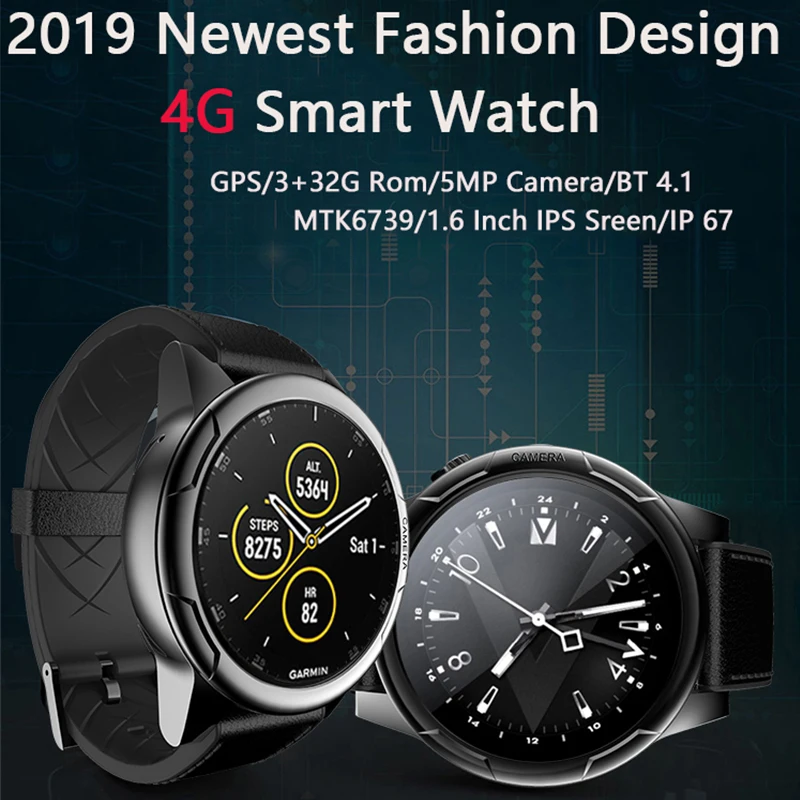  4G 1.6 Inch 3G+32G ROM 5MP Camera IP67 Waterproof Luxury Smart Watch Sport GPS Watch MTK6739 Smartw