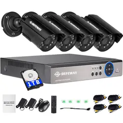 DEFEWAY 1080N HDMI DVR 1200TVL 720P HD открытый охранных камера системы 1 ТБ 8CH товары теле и видеонаблюдения DVR AHD CCTV комплект