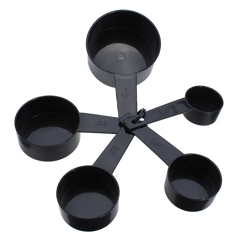 New Arrival 10pcs Black Plastic Measuring Spoons Cups Measuring Set Tools  For Baking Coffee - Measuring Tools - AliExpress