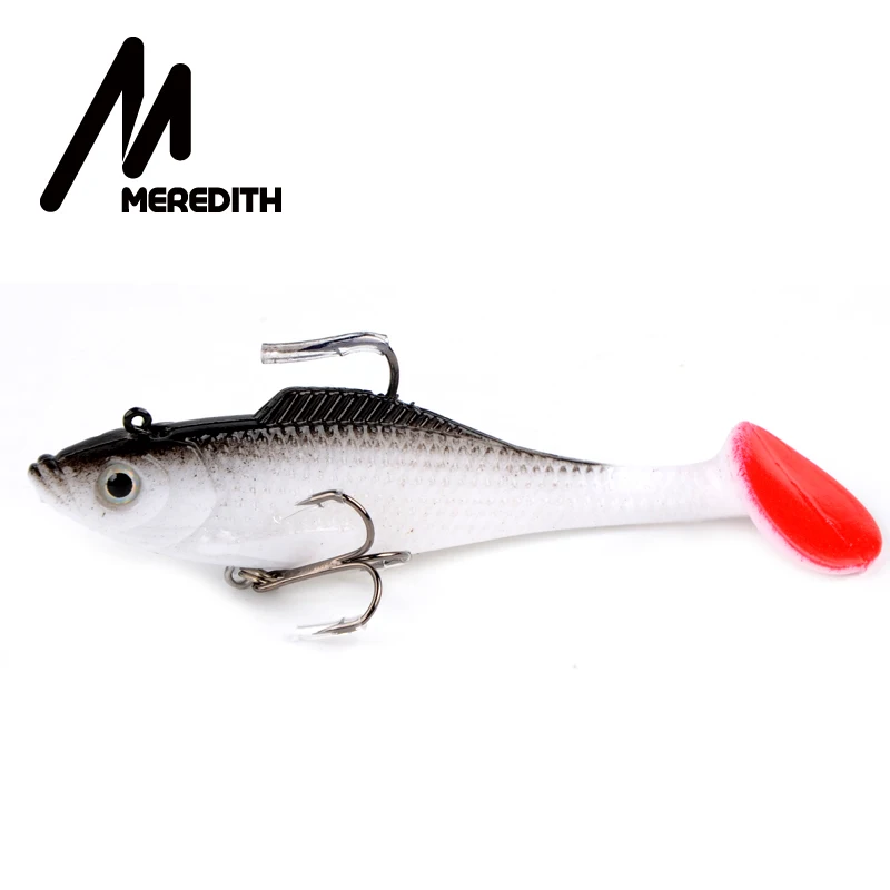 Meredith fishing 3 шт. 18 г 10 см длинный хвост рыболовные снасти мягкие приманки воблеры мягкие свинцовые рыболовные приманки светящаяся JXJ01-10 - Цвет: A