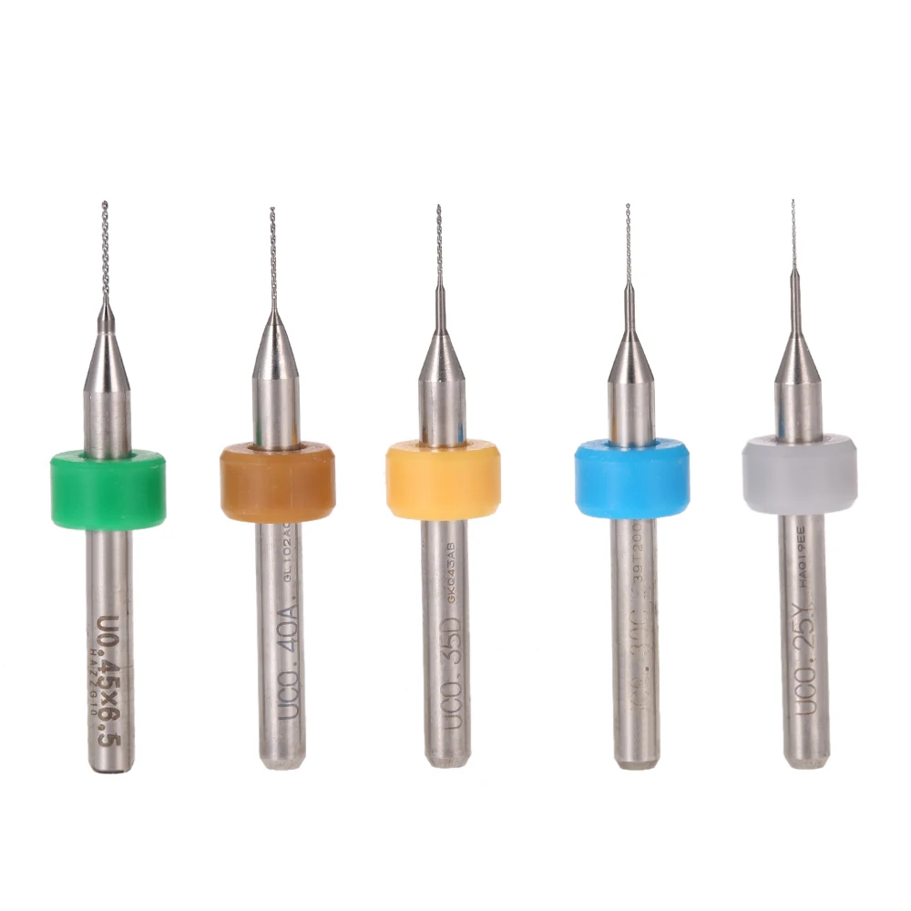 50pcs 0.5+0.6+0.7+0.8+0.9mm Tungsten Carbide Micro Drill Bits Set Circuit Board Drill Engraving Tools for PCB Mould Hardware