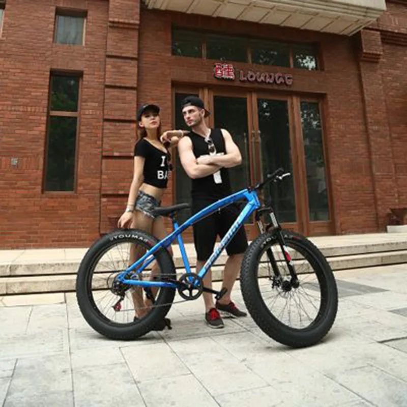 24-inch Snowmobile 4.0 Widened Big Tyre Variable Speed Fat Tyre Buffer Mountain Bike Beach Car