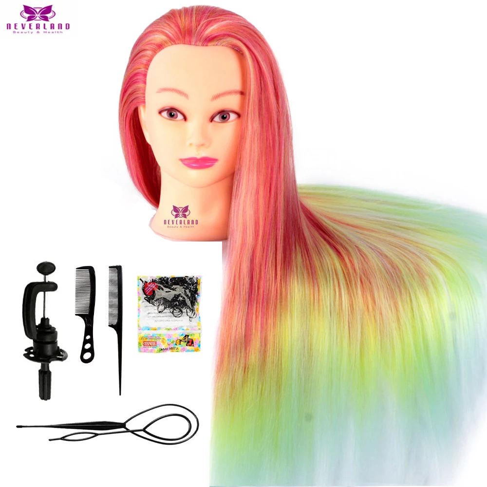 26''-28&quot Long Golden Fish Red Hair Mannequin Training Head For Hairstyles Braiding Hairdressing Doll Practice Model +Comb Holder | Дом