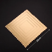 5 шт./лот, утепленные гироборд с колесами 8 дюймов(20*20 см) квадратная Золотая картонный для пирогов хлеб каретка выпечки бумажная корзинка для пирожного DIY Инструменты для выпечки M2058