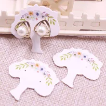 Дизайн 100 шт. белая и крафт-бумага ананас и милая кошка и дерево жизни форма серьги карты ювелирные изделия и вешалка для одежды бирки могут на заказ