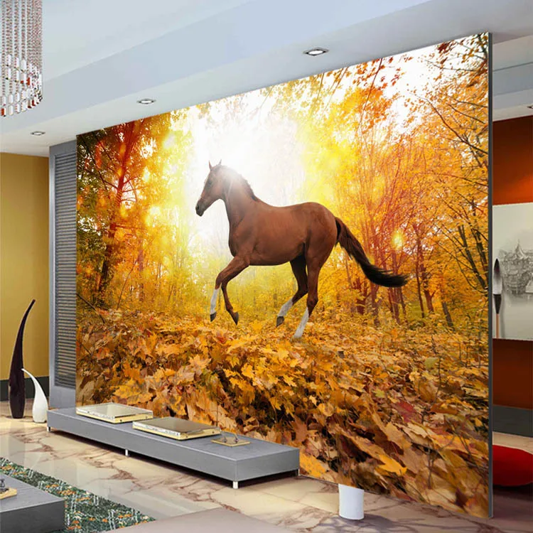 Wilde Pferde Fototapete Naturlichen Landschaft Tapeten Benutzerdefinierte Wandbild Wandkunst Schlafzimmer Madchen Kinderzimmer Dekor Hause Dekoration Scenery Wallpaper Wallpaper Naturewallpaper Custom Aliexpress